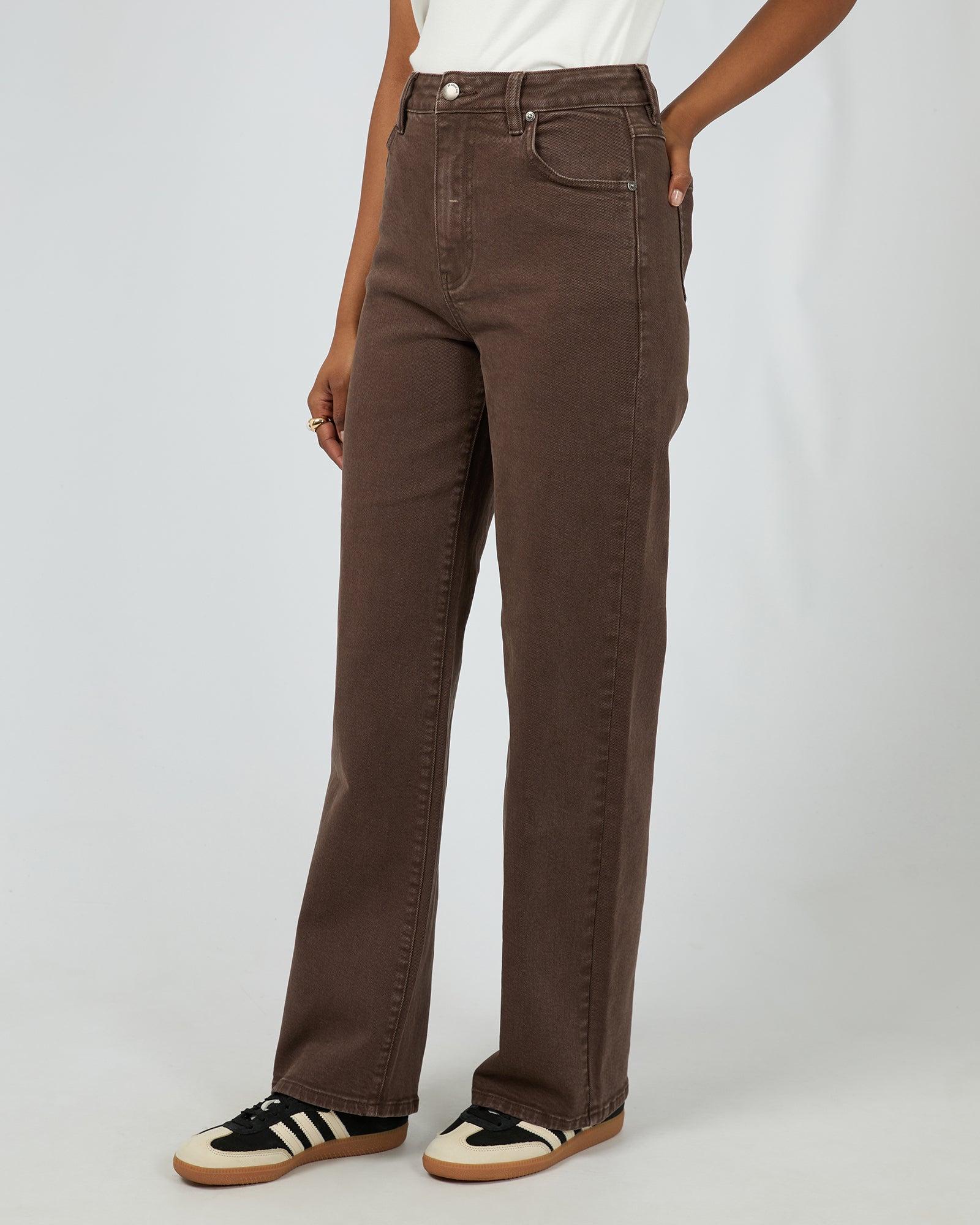 All About Eve Skye Comfort Jean Brown - Women's High Waist Stretch Denim Jeans for Everyday Wear | Perfect for Casual Outfits, Work & Weekend Errands