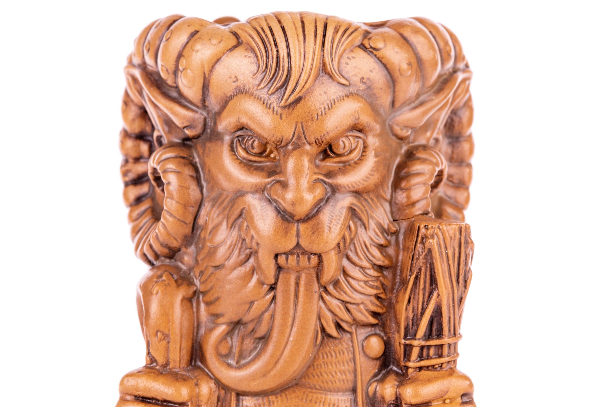 Krampus Designer Series Tiki Mug - Nutmeg Variant | Handcrafted Ceramic Halloween & Christmas Collectible | Perfect for Holiday Parties, Themed Decor & Gift Giving