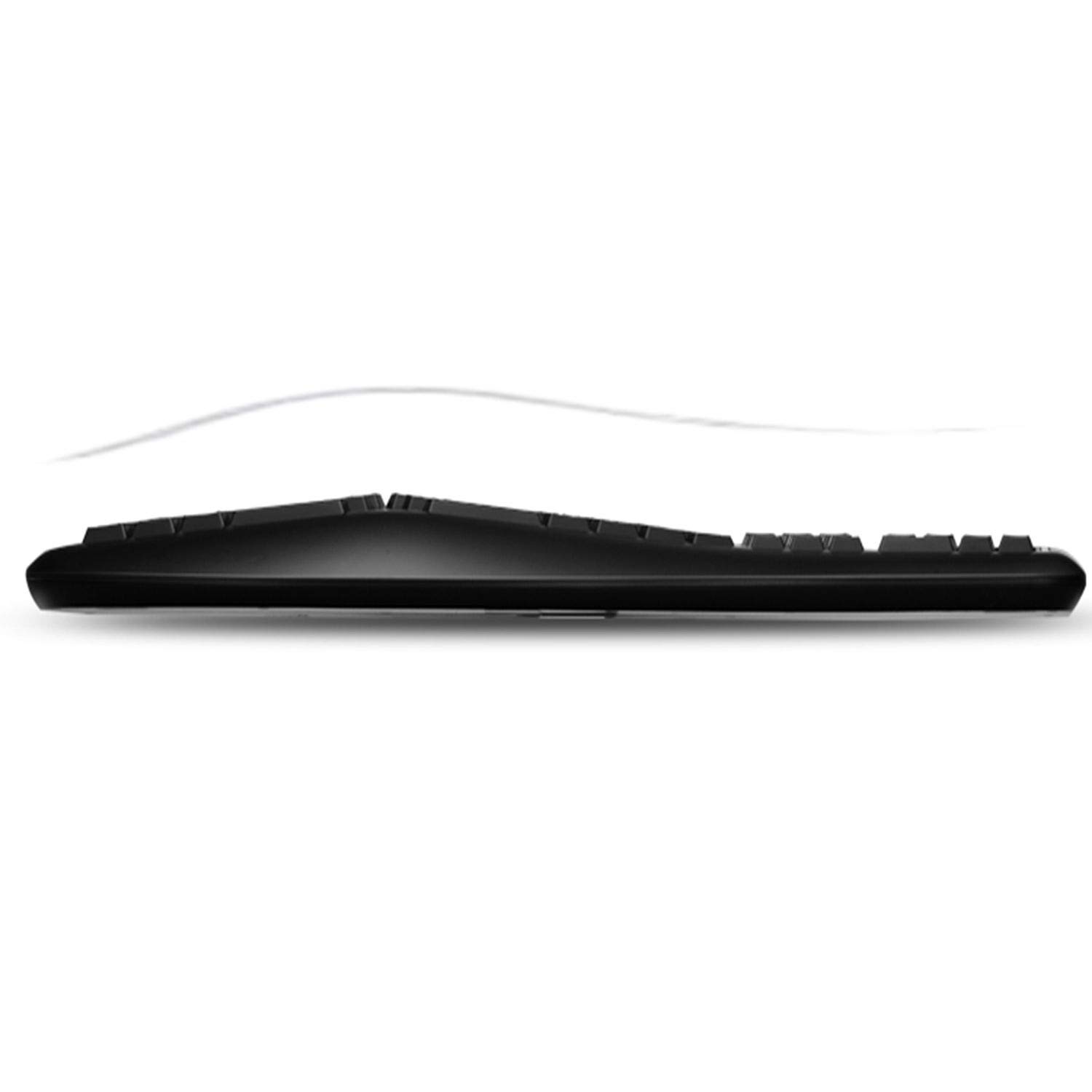Adesso Tru-Form 1500 Wireless Ergonomic Keyboard and Laser Mouse Combo - Compatible with Windows 8/7/Vista/XP/2000 (WKB-1500GB) - Perfect for Office Work, Gaming & Home Computing