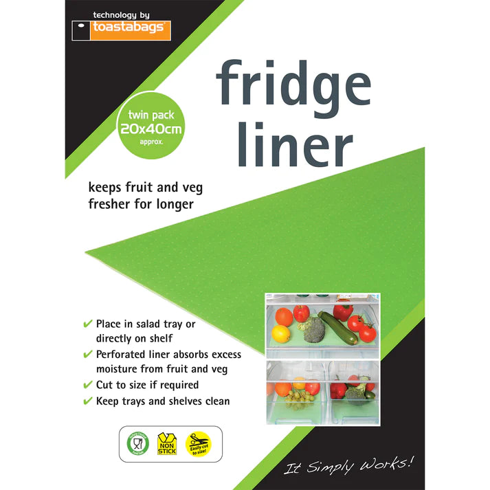 20x40cm Non-Slip Refrigerator Liner - Pack of 2 | Fridge Shelf Protector for Fruits, Vegetables & Beverages | Easy to Clean & Reusable