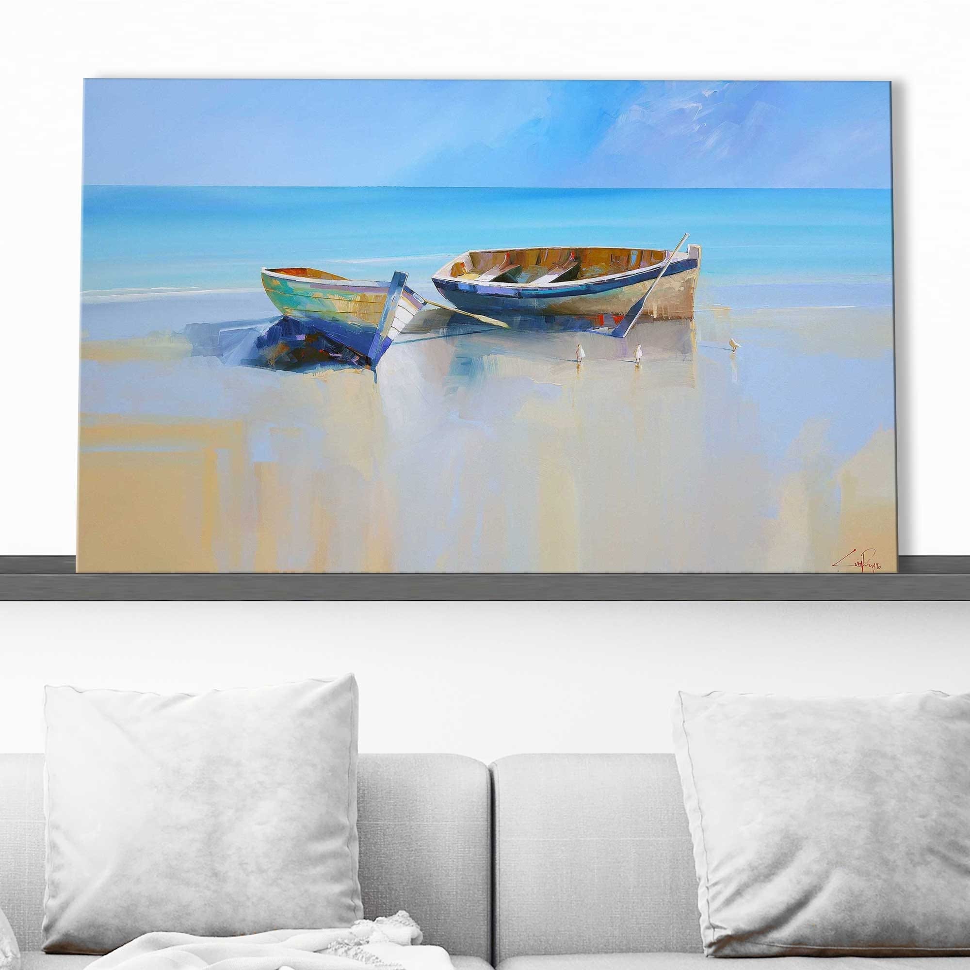 Afternoon Gulls by Craig Trewin - Premium Penny Print Canvas Wall Art - Perfect for Beach House Decor & Coastal Living Rooms