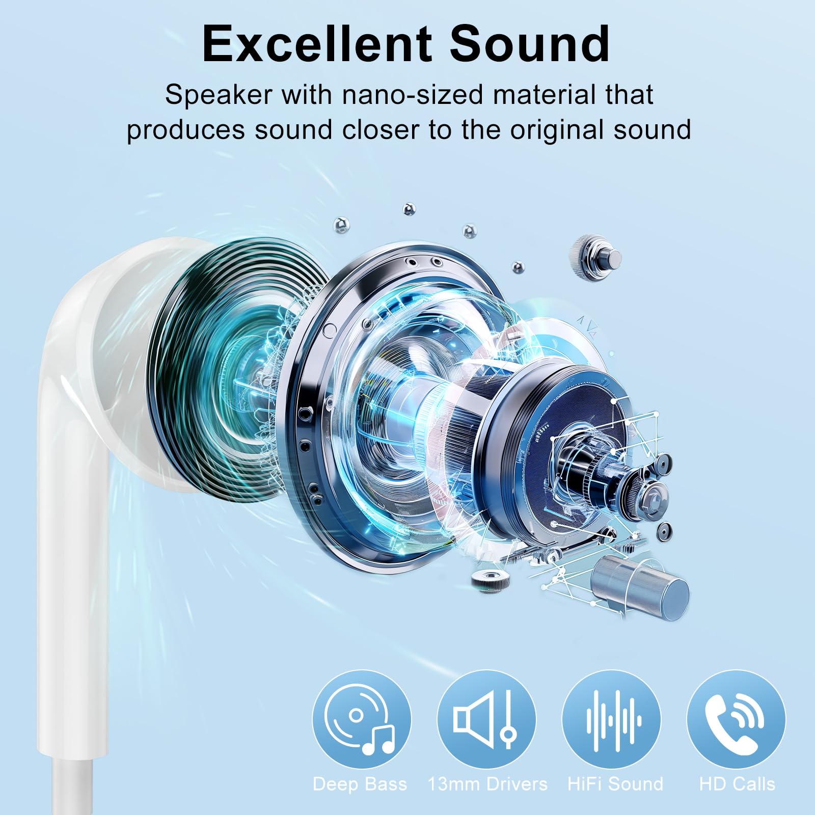 2 Pack USB C Wired Headphones with Microphone & Volume Control - Compatible with iPhone 15/Pro/Max, iPad Pro/Air/Mini, Samsung Galaxy S24/S23/S22 Ultra, Huawei, Google Pixel - Perfect for Gaming, Calls & Music Listening