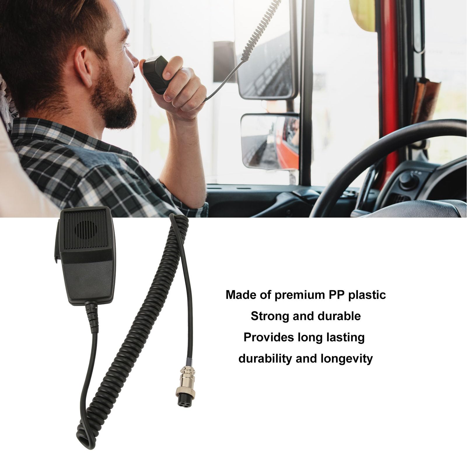 Professional 4 Pin CB Radio Microphone Replacement - Talkie Handheld Mic for Cobra, Superstar, Uniden & Audioline Radios | Durable CB Radio Accessory for Truckers, Off-Roading & Emergency Communication