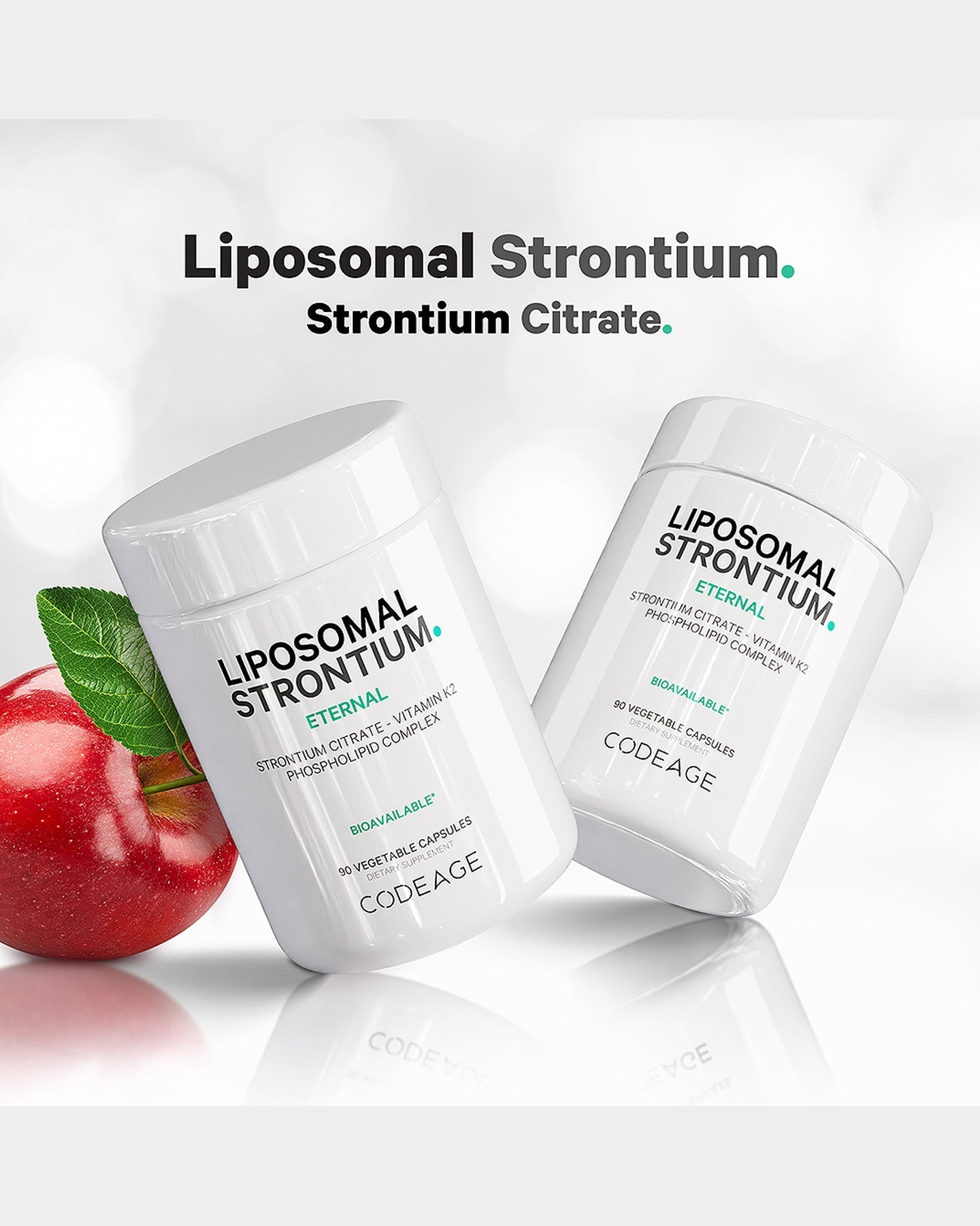 Codeage Liposomal Strontium Supplement - Supports Bone & Joint Health - Vegan-Friendly Formula for Strong Bones & Mobility - Ideal for Active Lifestyles & Aging Support
