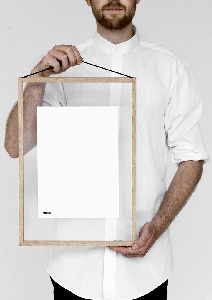 MOEBE Solid Oak Picture Frame - 6 Sizes for Wall Art, Photos & Home Decor | Perfect for Living Room, Bedroom & Office Display