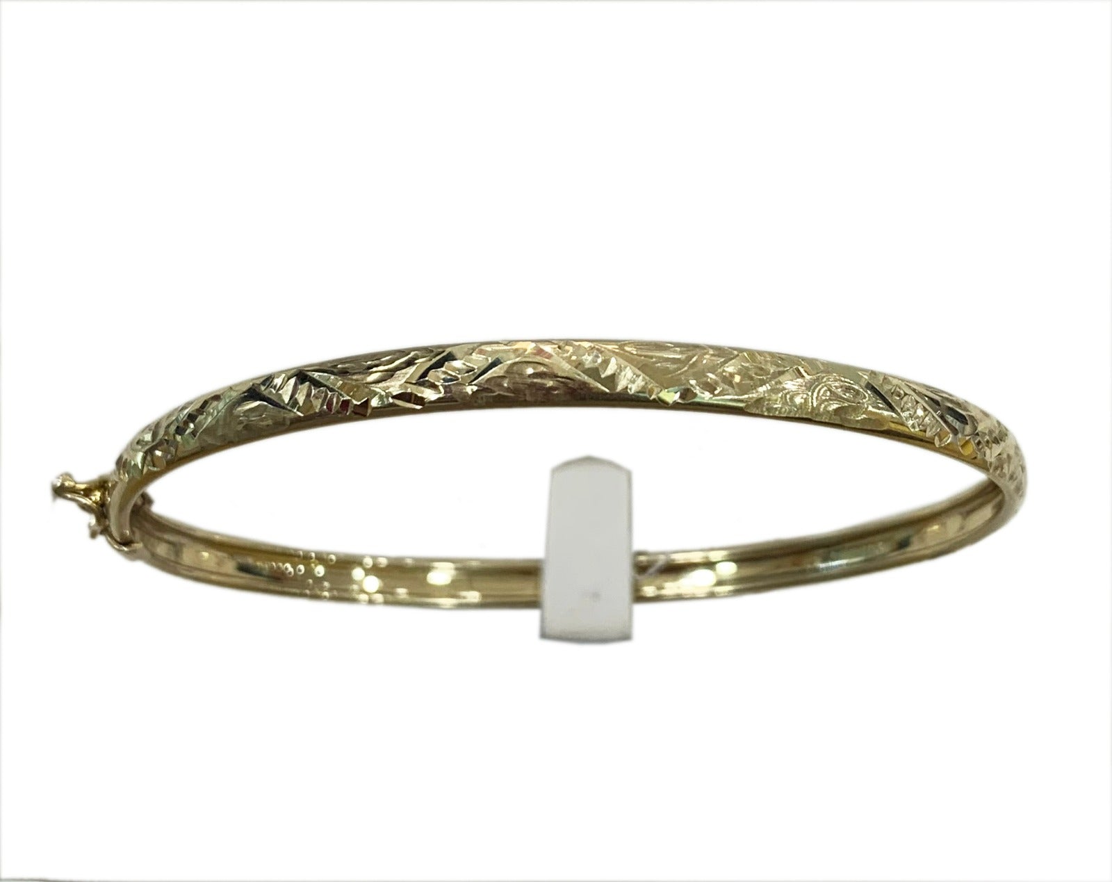 14K Gold Bangle Bracelet for Women - Elegant & Dainty 7mm Wide - Perfect for Everyday Wear, Gifts & Special Occasions