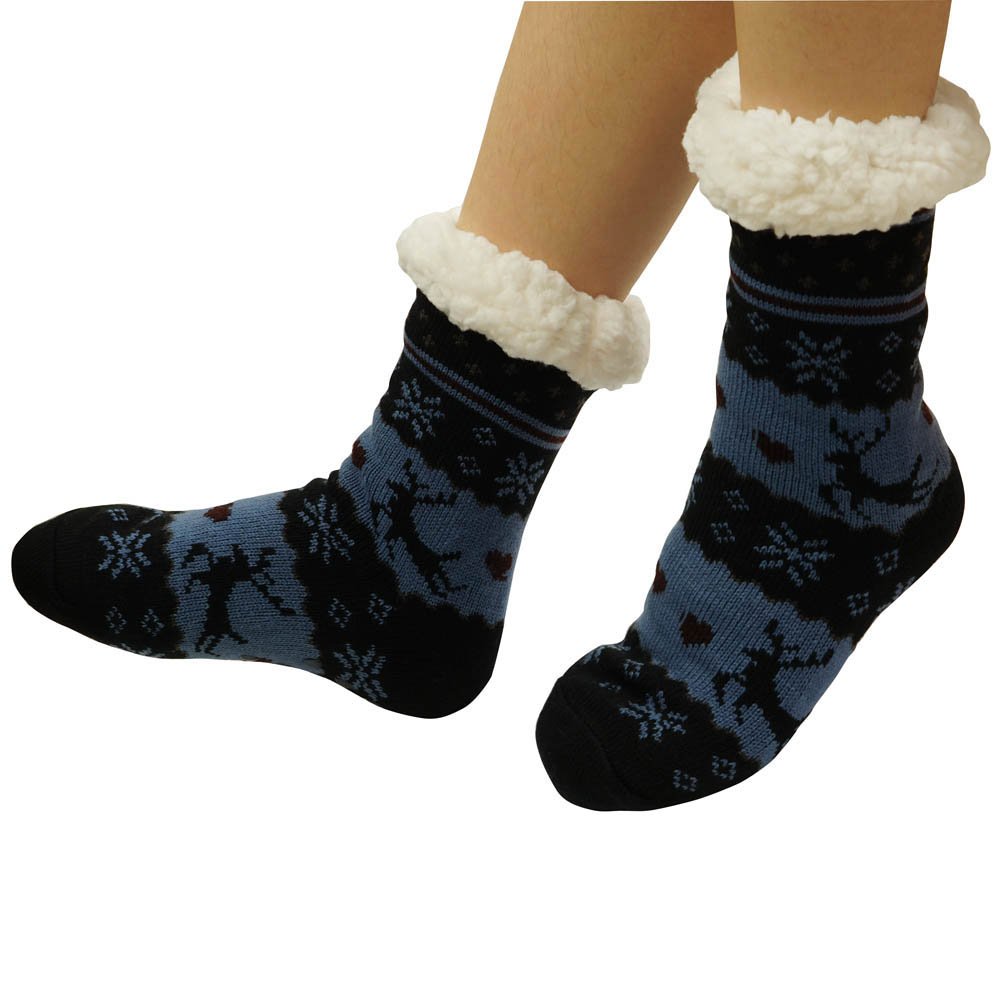 MaxNova Women's Winter Warm Cozy Fuzzy Fleece Slipper Socks - Soft Indoor House Shoes for Cold Weather - Perfect Christmas Gift for Her, Mom, Wife (Home, Office, Travel)