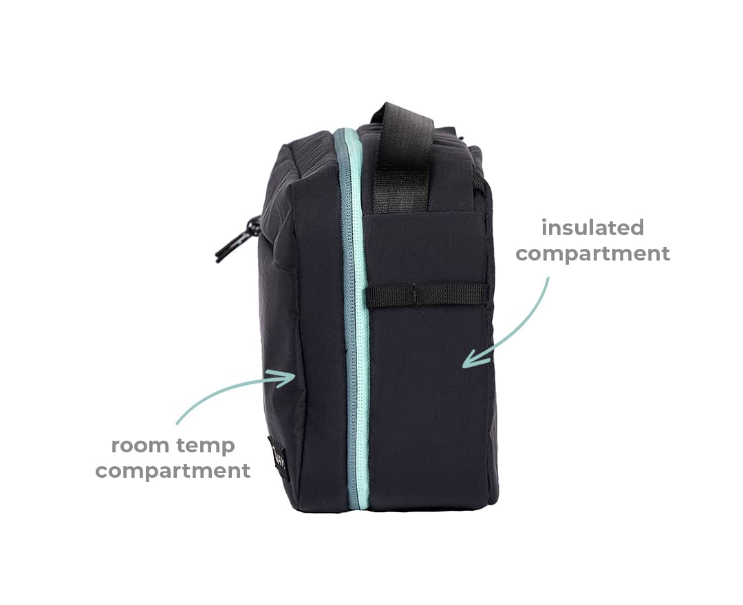WAYB Ready to Roam Mini Cooler - Portable Insulated Lunch Box for Kids & Adults, Leakproof Picnic Cooler Bag for Beach, Camping & Road Trips (Onyx Black)