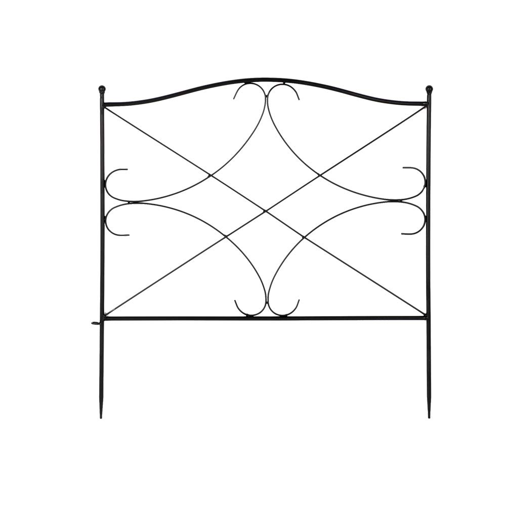 Elegant Diamond Iron Garden Fence - Decorative Metal Fencing for Outdoor Landscaping, Yard, and Patio Security | Rust-Resistant & Durable Design for Home Garden Protection
