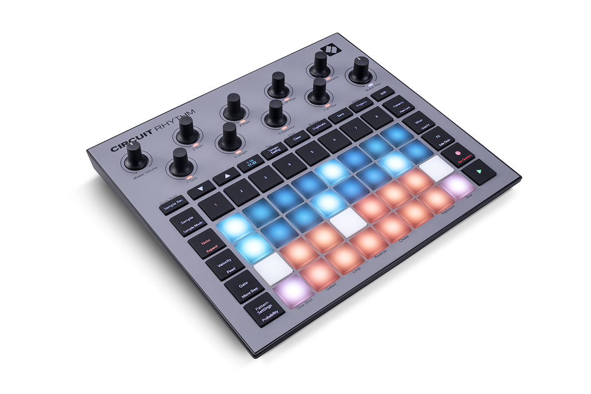 Circuit Rhythm - Portable Music Production Groovebox with 8 Sample Tracks & MIDI Sync for Beat Making, Live Performance & Studio Recording - Perfect for DJs, Producers & Electronic Musicians