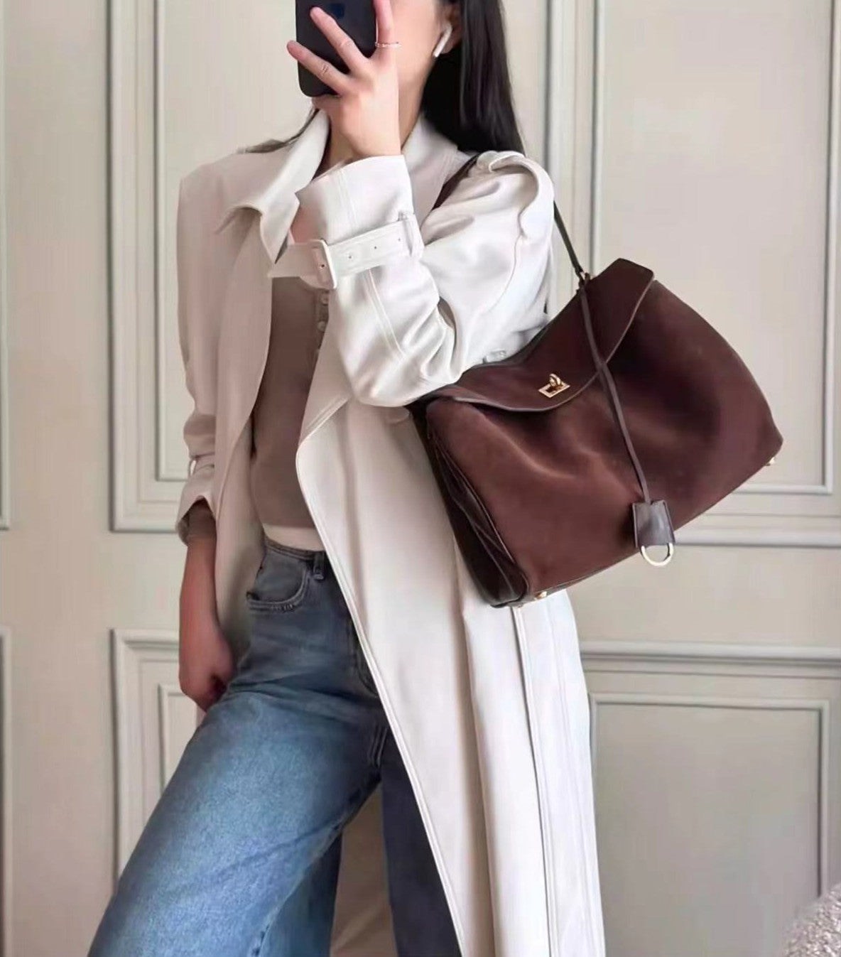 Premium Soft Leather Shoulder Tote Bag for Women - Stylish & Durable Handbag for Work, Travel & Everyday Use