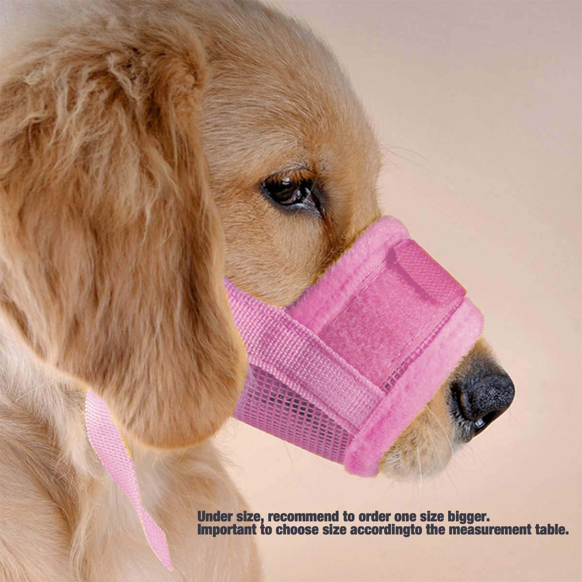 iSKUKA Mesh Dog Muzzle - Breathable Anti-Biting Dog Mouth Cover for Large Dogs, Comfortable Soft Pink XXL Size - Perfect for Training, Grooming & Vet Visits