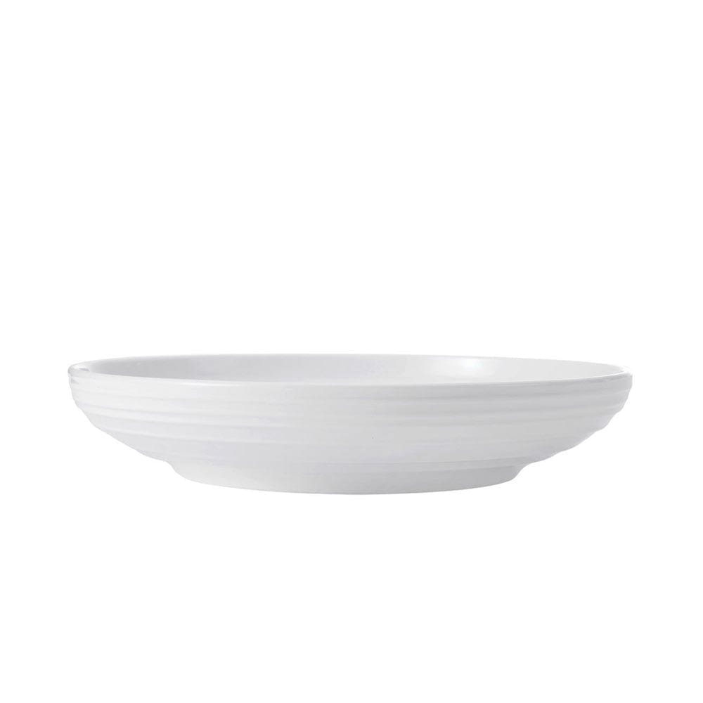 Swirl Bone 12-Piece Dinnerware Set with Pasta Bowls - Service for 4 - Elegant Tableware for Family Dinners & Entertaining Guests