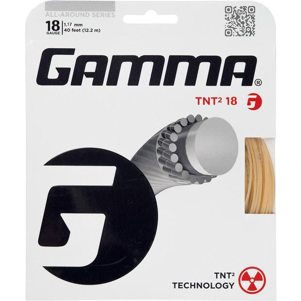 Gamma TNT2 18/1.17 Natural Tennis String - High Performance Tennis Racket String for Competitive Play & Training