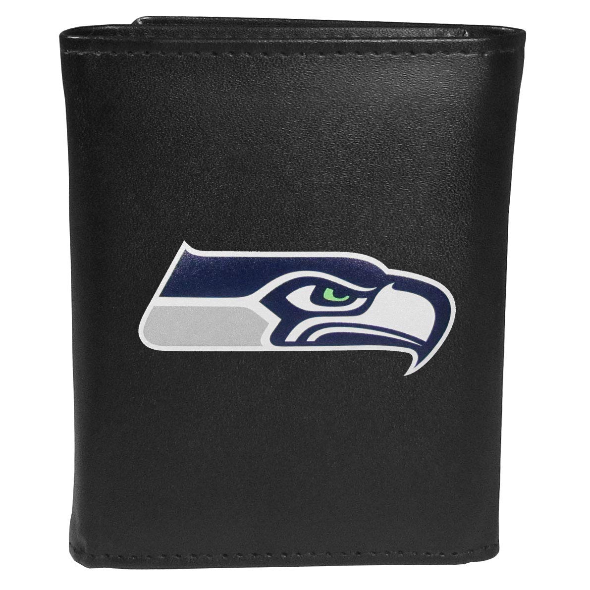 Premium Siskiyou Leather Tri-Fold Wallet with Large Logo - Stylish & Durable RFID-Blocking Men's Wallet for Everyday Use, Travel & Business