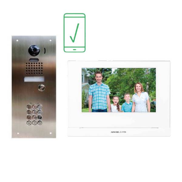 JOWACCESSKIT Aiphone Smartphone Intercom System with Keypad Door Entry - Secure Smart Home Access Control for Apartments & Gated Communities
