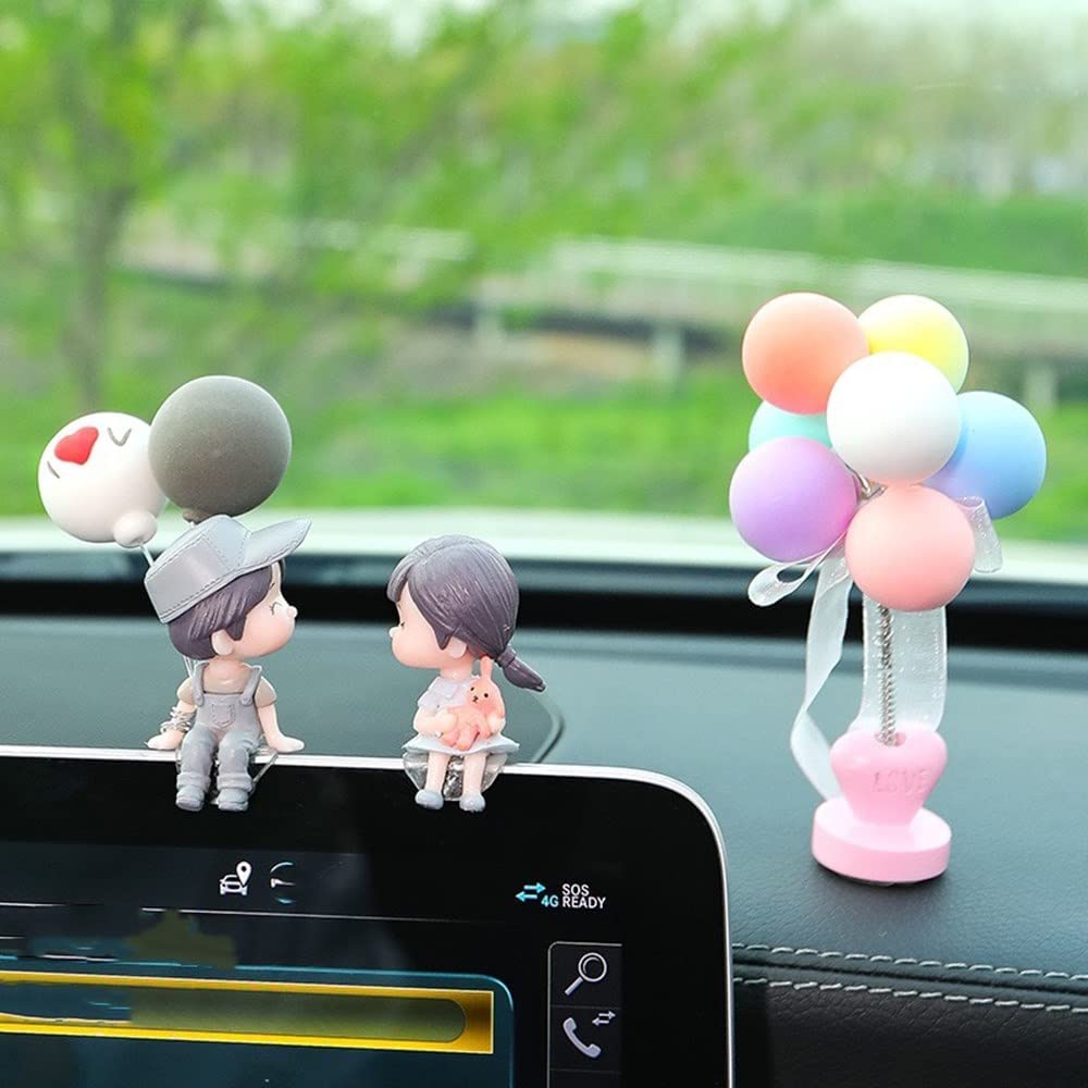 Couple Cute Car Dashboard Ornaments - Romantic Car Accessories for Women, Funny Dashboard Decor & Unique Car Interior Gifts (M) - Perfect for Valentine's Day, Anniversary Gifts & Couple Car Decorations