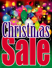 Christmas Sale Vinyl Window Sign - Holiday Storefront Decoration for Retail & Business Promotion