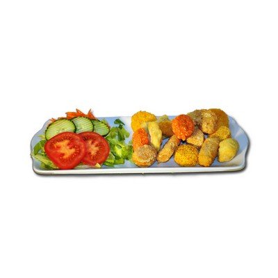 Dutch Mini-Snacks by Buitenhuis - 96-Piece Frozen Snack Mix from Holland | Cheese Soufflés, Frikandel, Chicken Nuggets, Nasi Balls | Perfect for Deep Fryer, Party Platters & Game Day Snacking