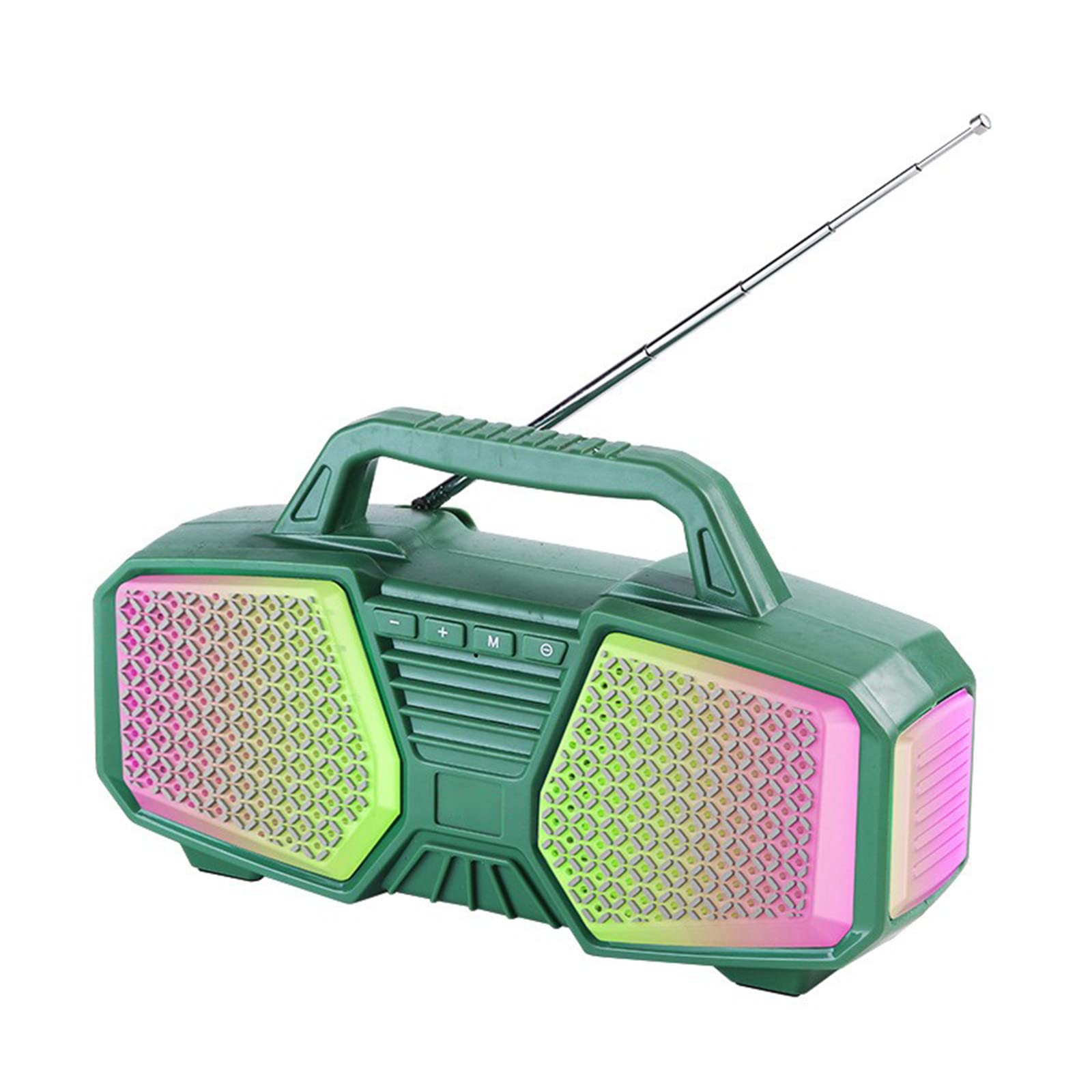 BZPIZ Portable LED Light & Bluetooth Speaker Combo - Wireless Stereo Sound, FM Radio, Party Lights for Indoor & Outdoor DJ Events, Camping, and Home Decor