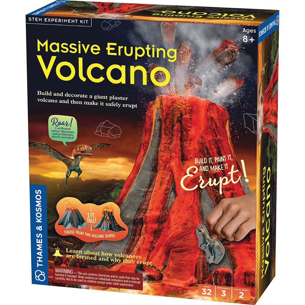 Massive Erupting Volcano Science Kit - STEM Educational Toy for Kids | DIY Volcano Experiment Set for Classroom & Home Learning | Perfect for Science Fair Projects & Birthday Gifts