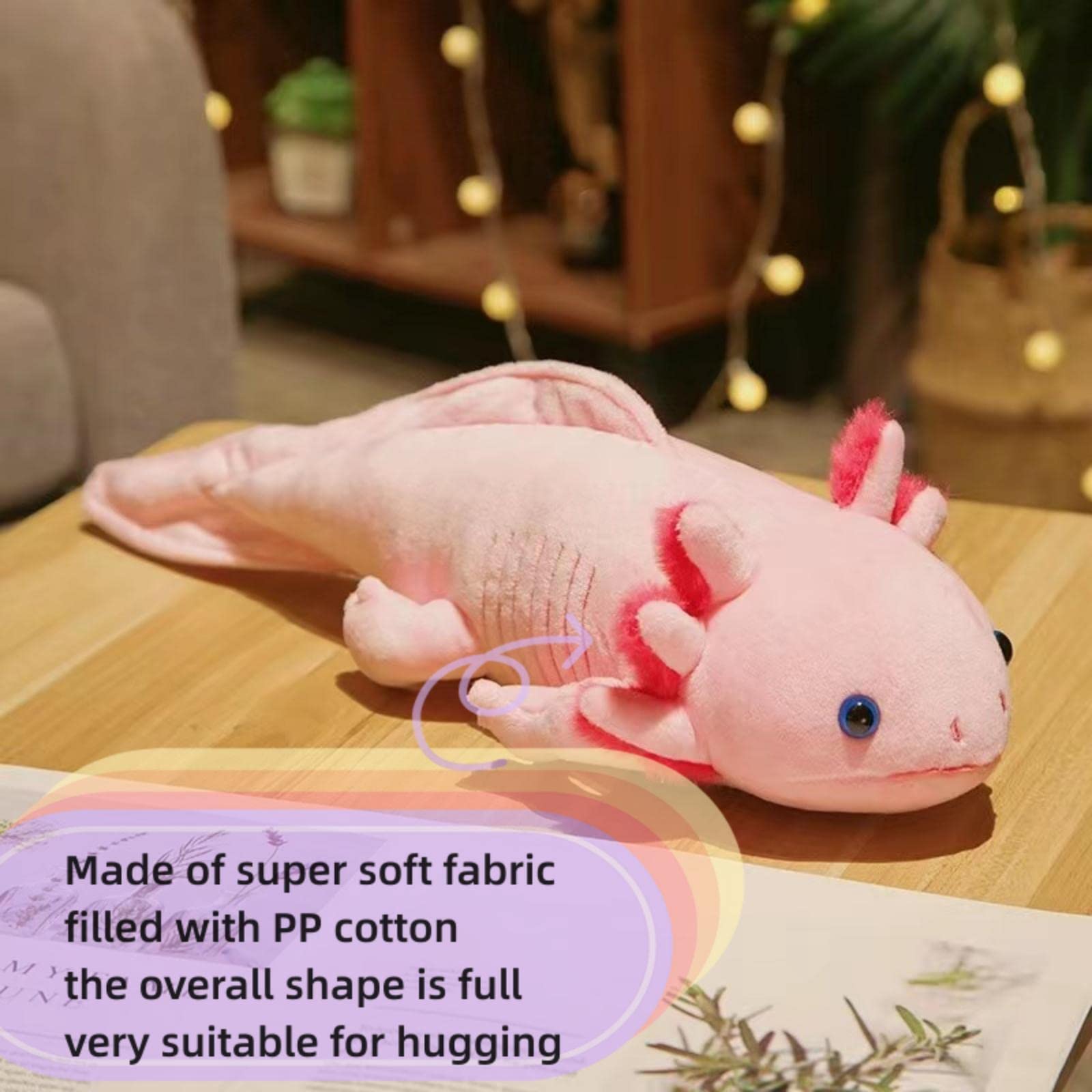 FRANKIEZHOU Realistic Axolotl Stuffed Animal - 19