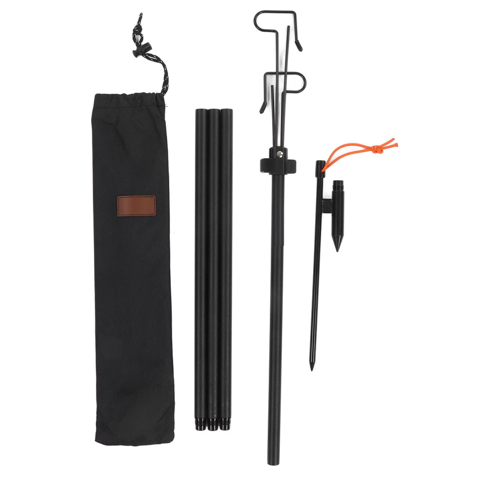 TOPINCN Black Collapsible Camping Lantern Stand - Lightweight Multipurpose Lamp Pole for Outdoor Hiking, Backpacking & Emergency Lighting - Perfect for Tents, Patios & Power Outages