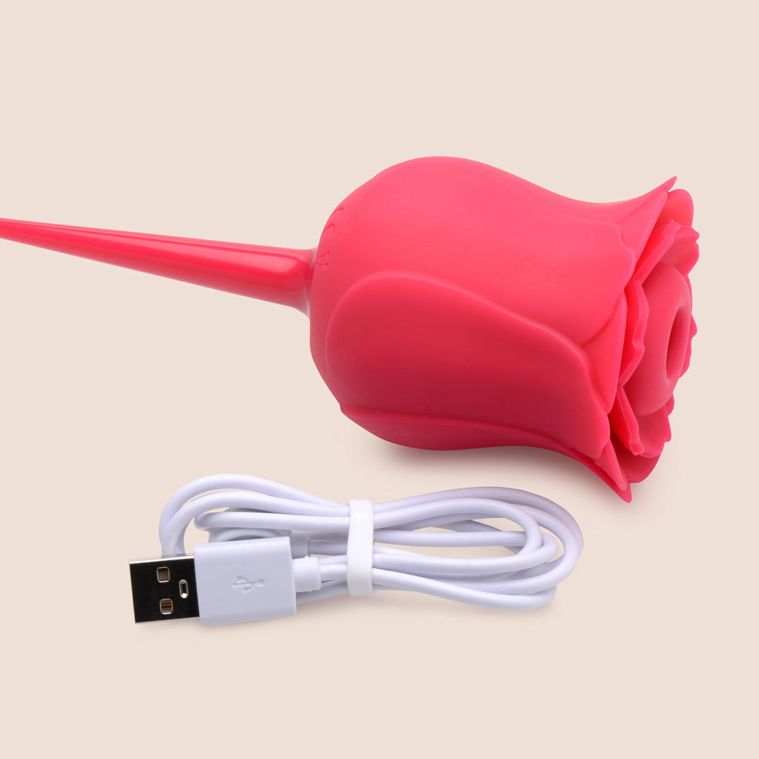 Bloomgasm The Rose Buzz - Sucking and Vibrating Rose Toy for Women | Sensual Massager for Couples & Solo Play, Perfect for Valentine's Day & Romantic Nights