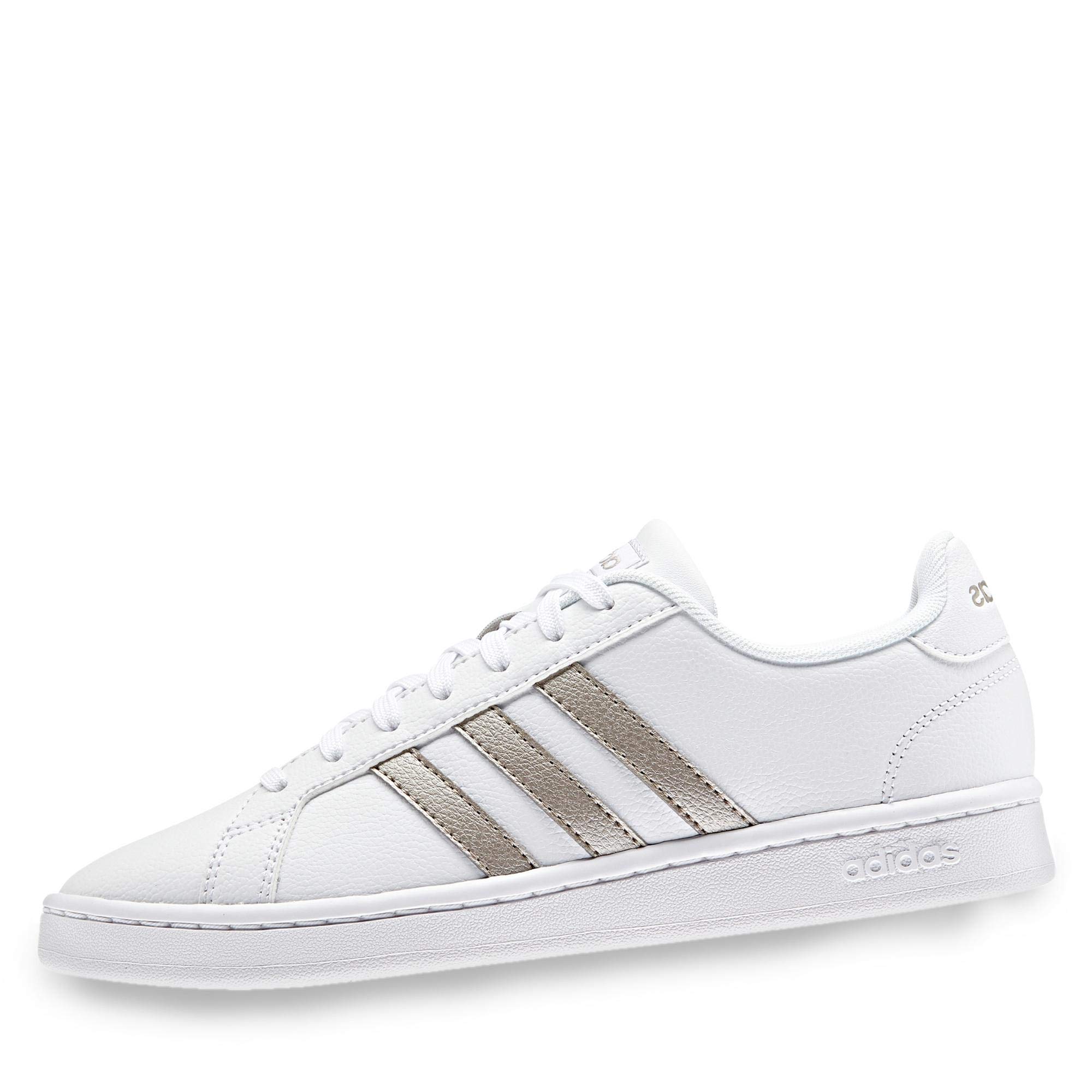 Adidas Grand Court Women's Sneakers - Comfortable White Tennis Shoes for Women | Casual Walking & Gym Workout Shoes | Perfect for Running, Training & Everyday Wear