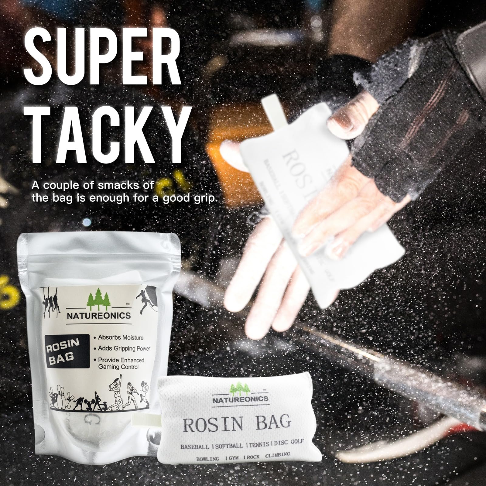 Premium Rosin Bag for Enhanced Grip - 5.3oz White Powder Bag (5.12