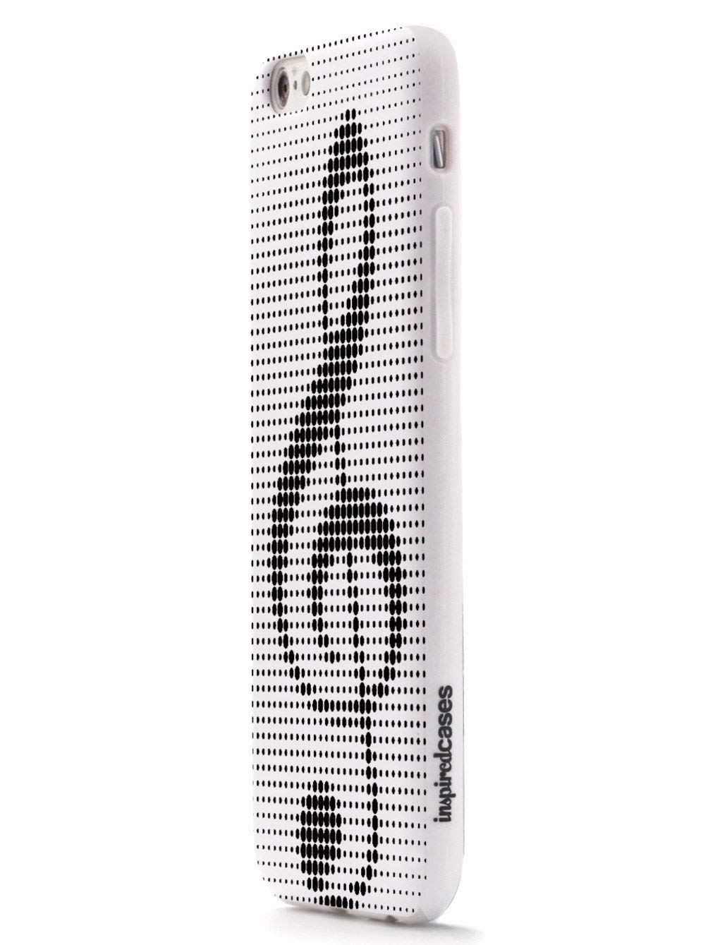 Inspired Cases - iPhone 8 Case Compatible - 3D Textured Protective Cover for Apple iPhone 8 - Treble Clef Polka Dots Design - White - Perfect for Music Lovers & Daily Protection