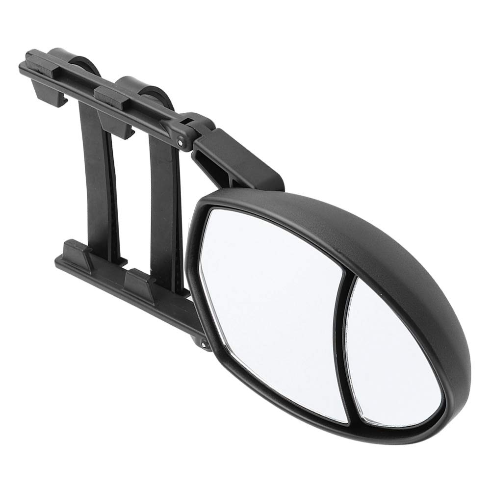 Universal 7.5X5.5 Inch Adjustable Dual View Towing Mirrors - Clip On Rearview Side Oval Mirror Extensions for Cars & Trucks - Perfect for Safer Towing and Enhanced Visibility