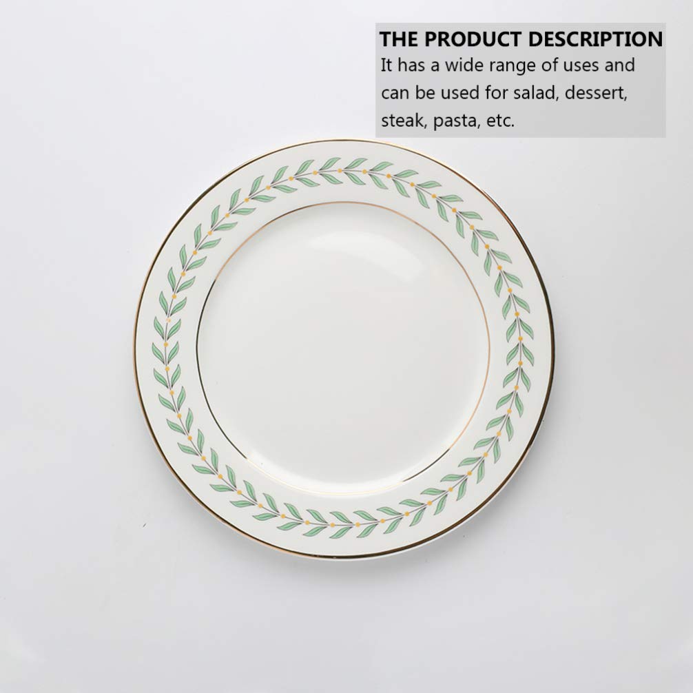 Hemoton 2pcs Leaf Ceramic Plates - Vintage Salad & Dessert Plates for Party Serving