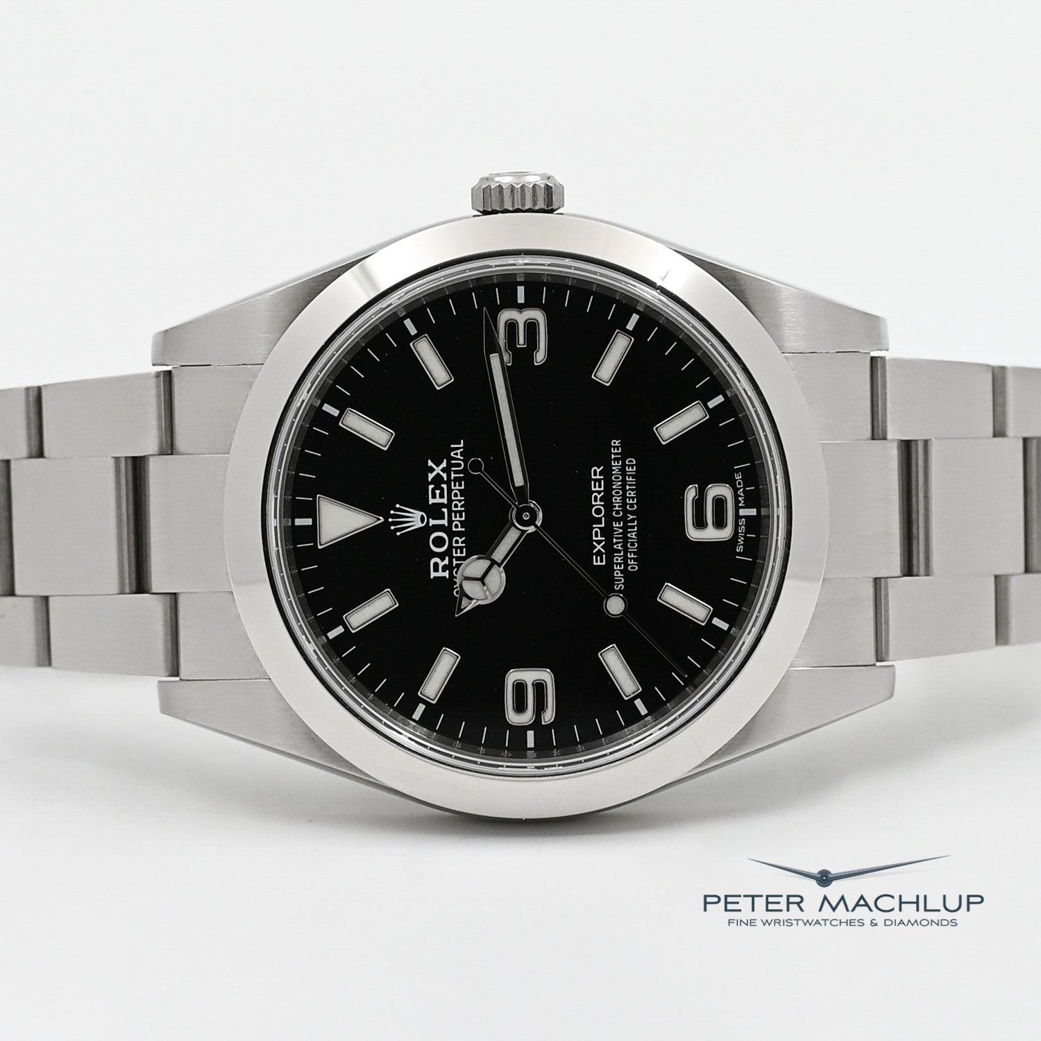 Rolex Explorer 39mm Stainless Steel Watch 214270 - 2017 Model | Automatic Movement, Black Dial, Oyster Bracelet | Perfect for Outdoor Adventures & Business Meetings
