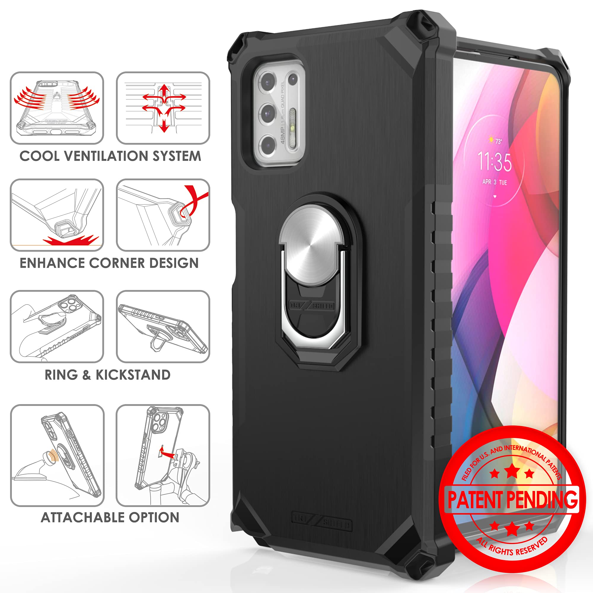 BEYOND CELL Bike Phone Mount V.2 - Compatible with Moto G Stylus 2021 (6.8