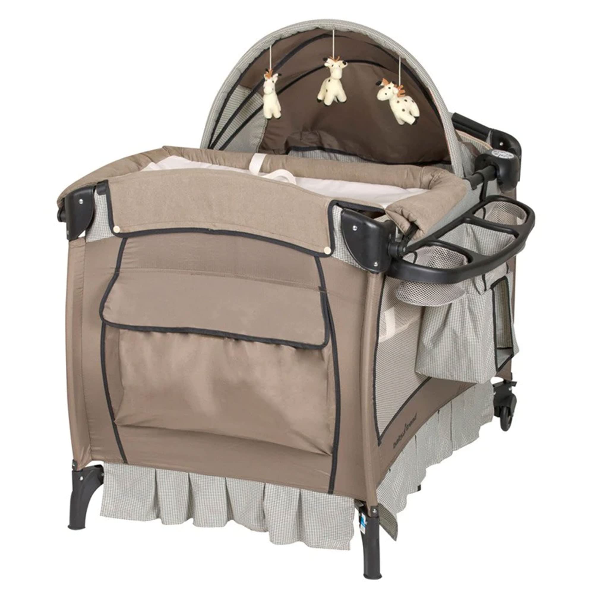 Baby Trend Deluxe Nursery Center® Playard - Portable Playpen with Bassinet & Changing Table, Perfect for Travel & Home Use (Havenwood Design) | Ideal for Newborns, Infants & Toddlers | Safe Sleep Space & Play Area