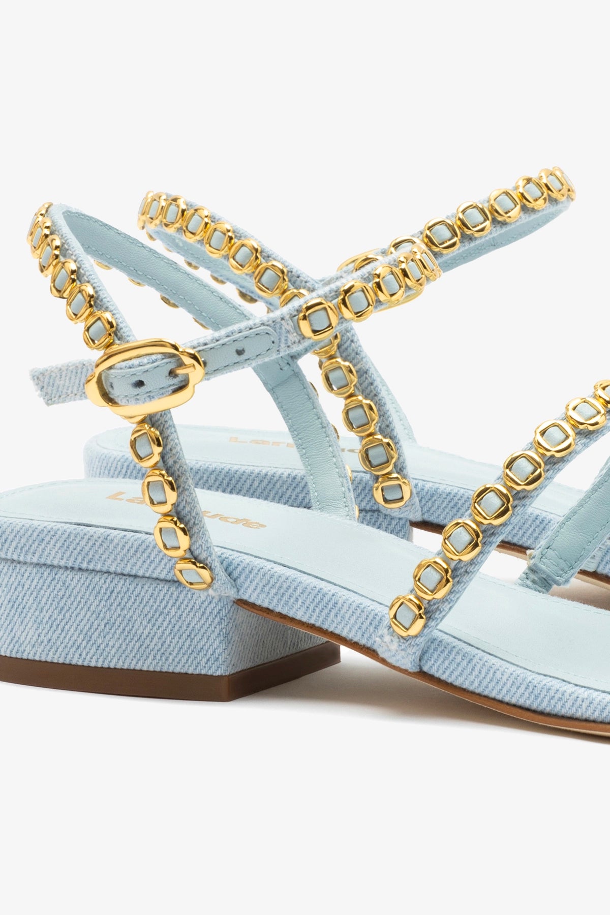 Milanina Women's Flat Sandal in Maya Denim - Comfortable Casual Summer Shoes for Beach, Vacation & Everyday Wear