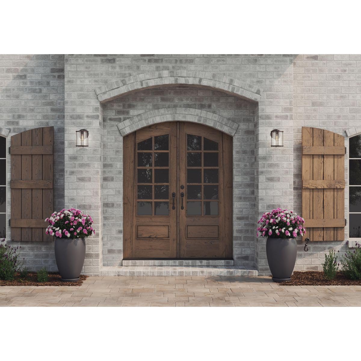 Progress Lighting P560058-020 Gunther Outdoor Bronze Wall Sconce - Weatherproof Exterior Light Fixture for Porch, Patio, and Garden Lighting
