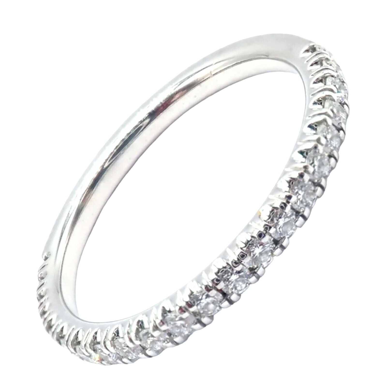 Authentic Cartier Etincelle Platinum Diamond Wedding Band Ring - Size 53 (US 6.25) - Luxury Engagement Ring for Women, Perfect for Proposals, Anniversaries & Special Occasions
