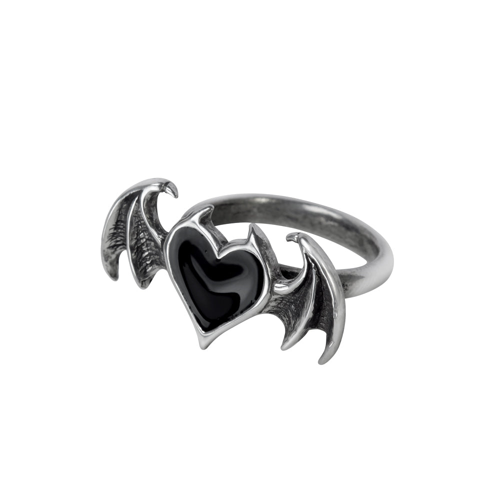 Demon Heart Gothic Ring for Women - Stainless Steel Skull Jewelry - Perfect for Halloween, Cosplay, and Dark Fashion Accessories