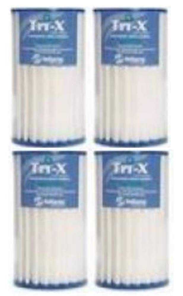 Hot Spring Tri X Replacement Filter Set of 4 (Model 73250) - Compatible with Hot Tub and Spa Water Filtration Systems
