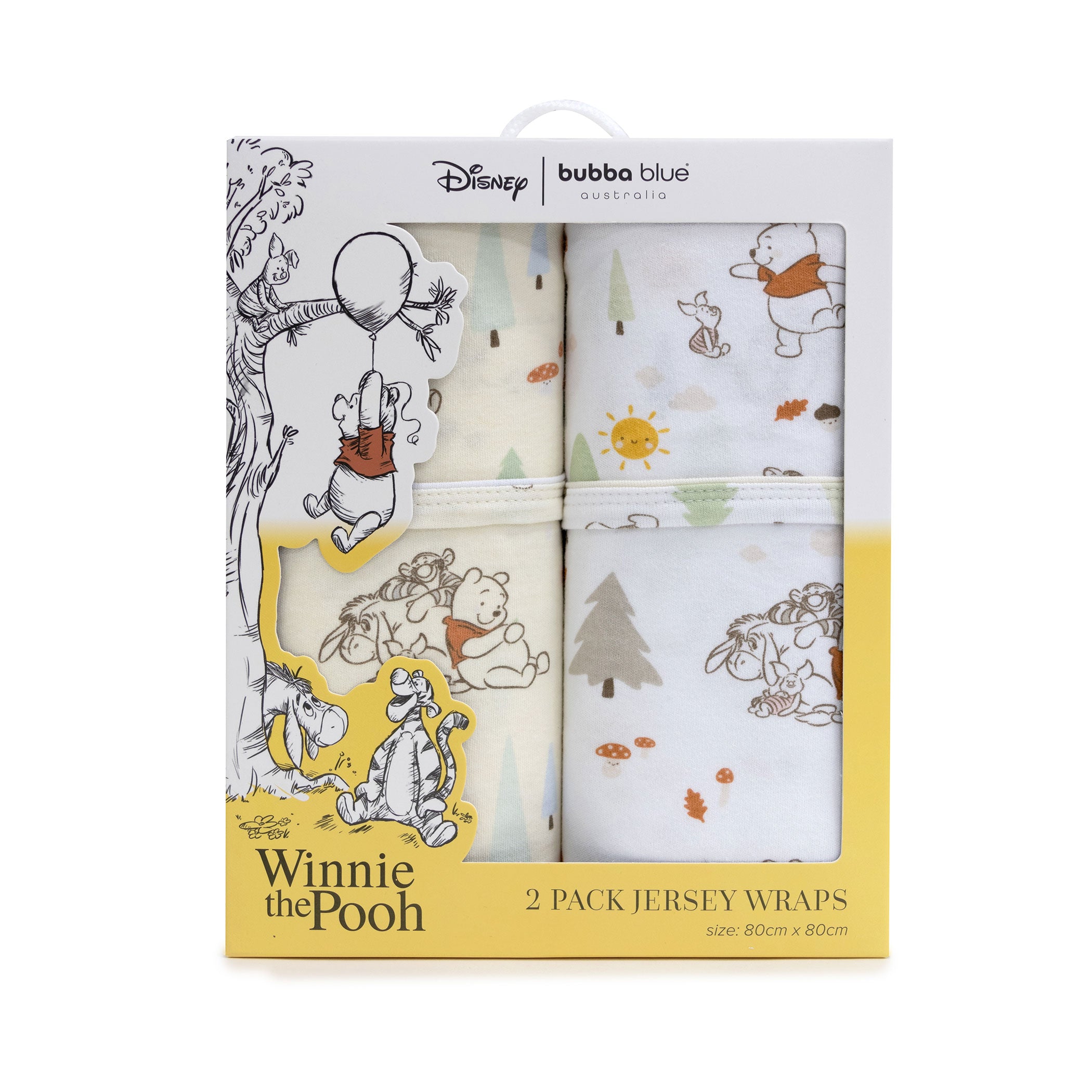 Disney Winnie the Pooh 2-Pack Jersey Swaddle Wraps - Soft Baby Swaddles for Newborns & Infants - Perfect for Nursery, Baby Shower Gifts & Sleep Time