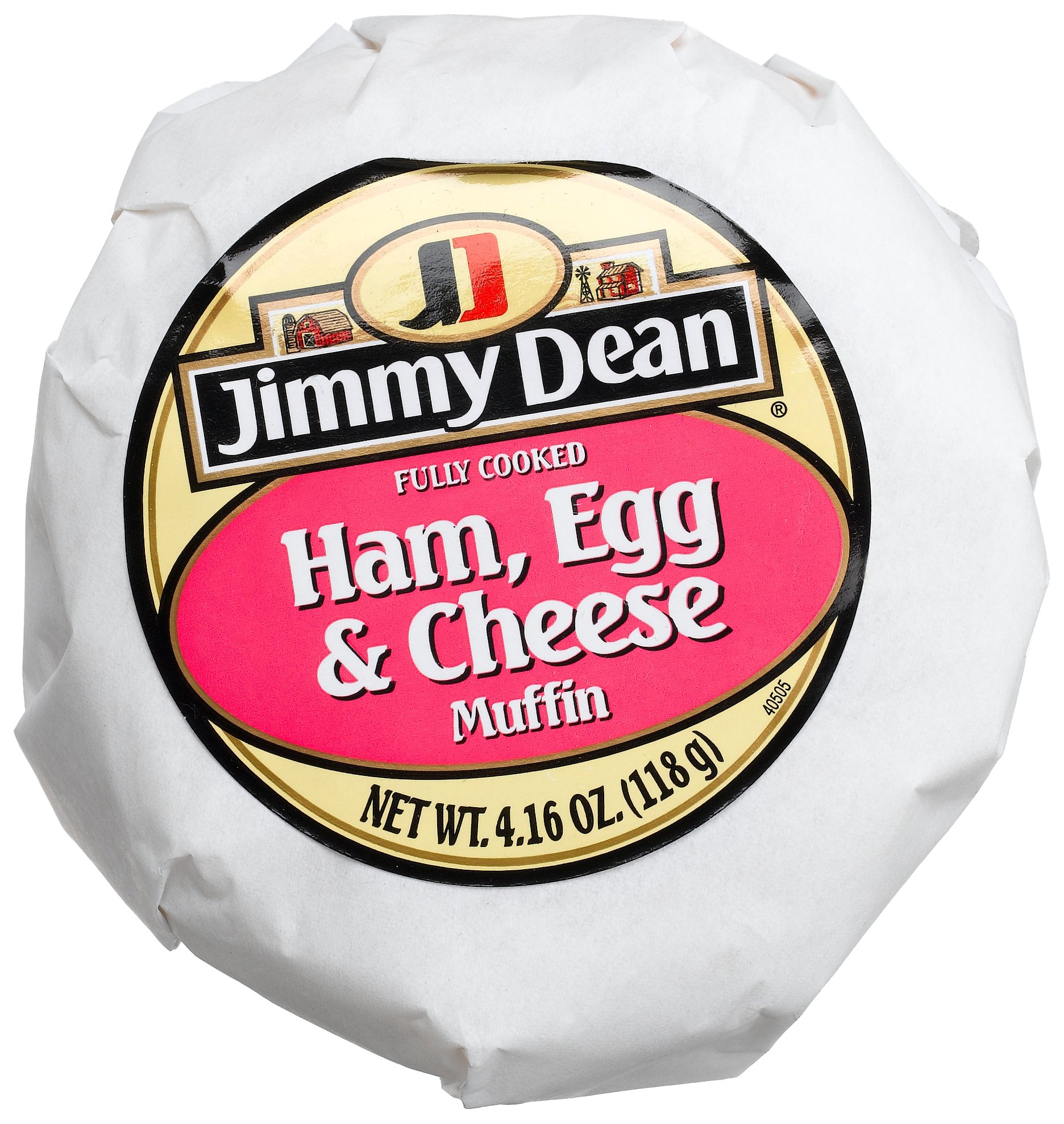 Jimmy Dean Frozen Ham Egg & Cheese Breakfast Sandwich - 4.9 oz (12 Pack) | Quick Microwaveable Meal for Busy Mornings, Office Lunch & On-the-Go Snacking