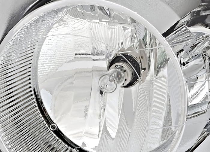 2007-2010 Saturn Aura Replacement Headlights Set - Halogen Headlamp Assembly for Driver & Passenger Side - Perfect for Night Driving & Foggy Conditions