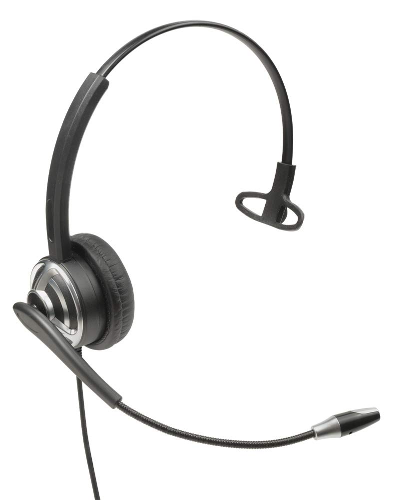 ECS WordCommander USB Voice Recognition Headset - Single Ear with Noise-Cancelling Boom Mic & Premium Sound Card | Pro-Flex Wire for Superior Audio | Ideal for Voice-to-Text, Call Centers, Gaming & Online Meetings | Comfortable Office & Remote Work Headset