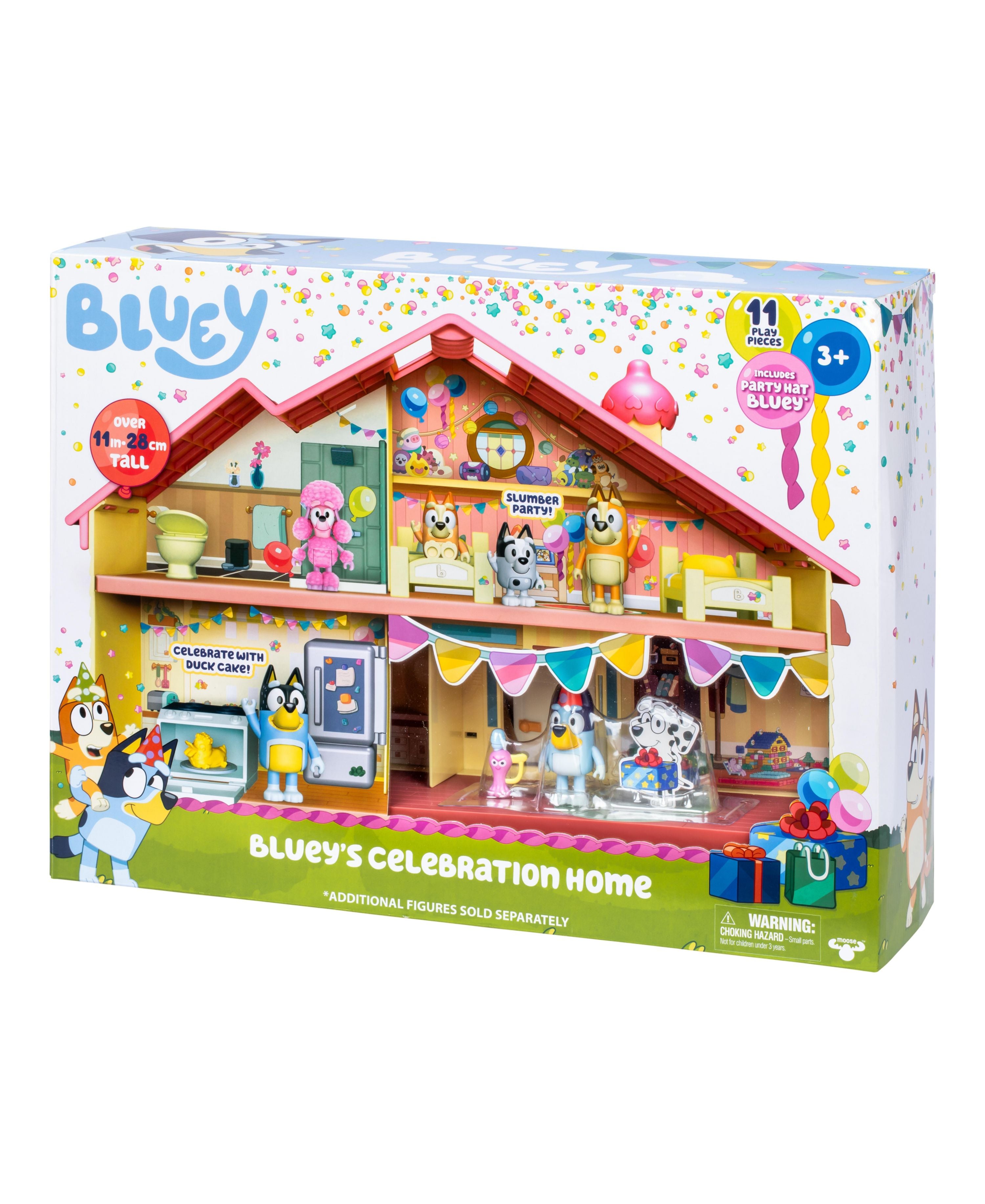 Bluey Celebration House S11 - Interactive Playhouse for Kids, Perfect for Birthday Parties & Indoor Playtime | Official Licensed Bluey Toy