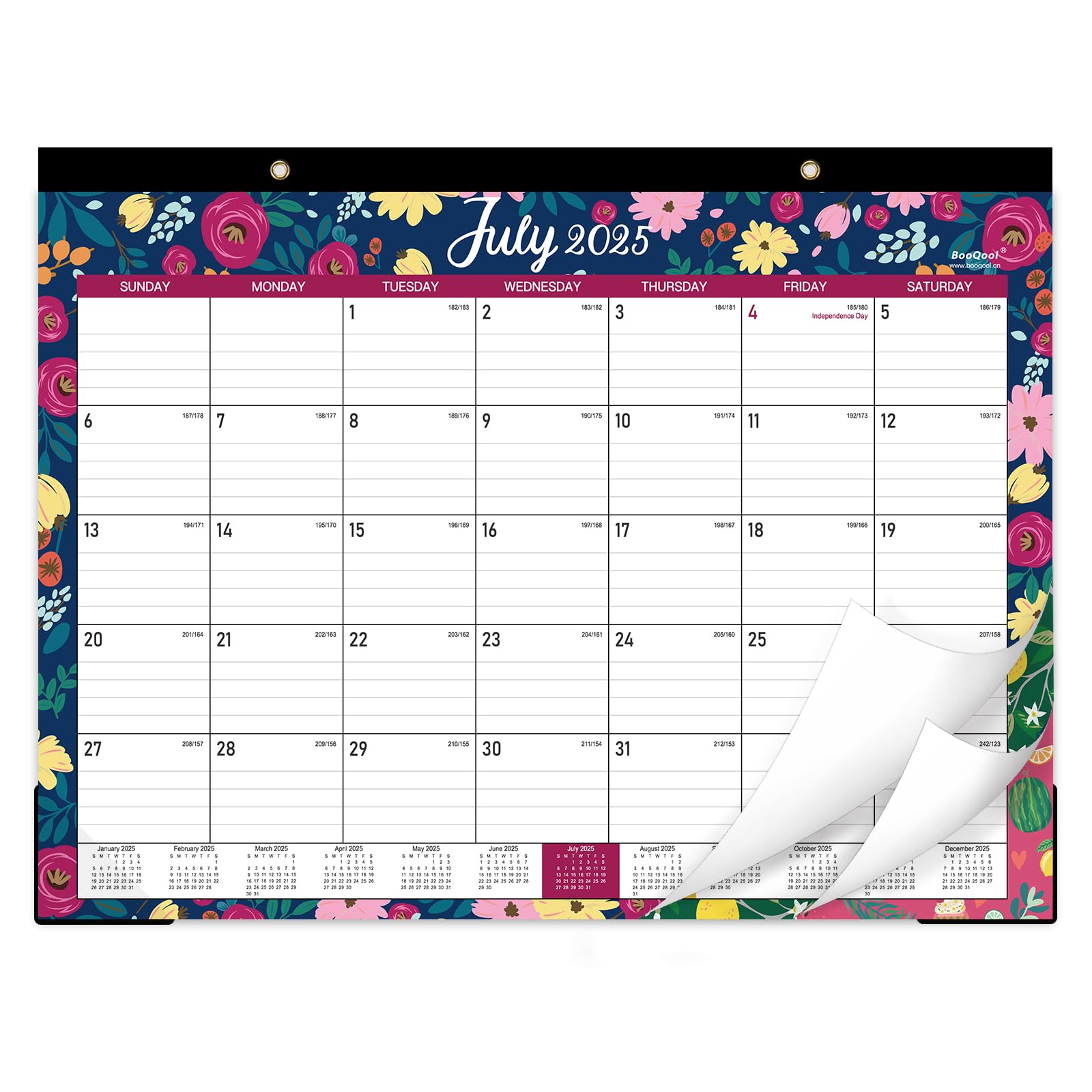2025-2026 Large Monthly Desk Calendar | 18-Month Planner (July 2025 - December 2026) | 14.6