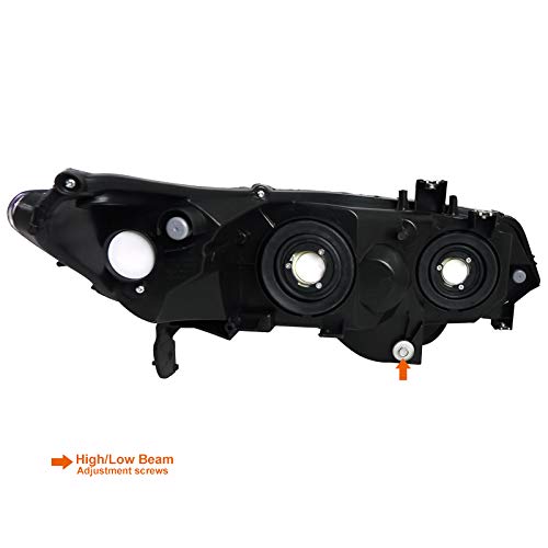 06-11 Honda Civic 2-Door Black Headlight Assembly Pair - Left & Right Replacement Lamps for Improved Night Visibility | Perfect for Daily Commuting & Night Driving Safety