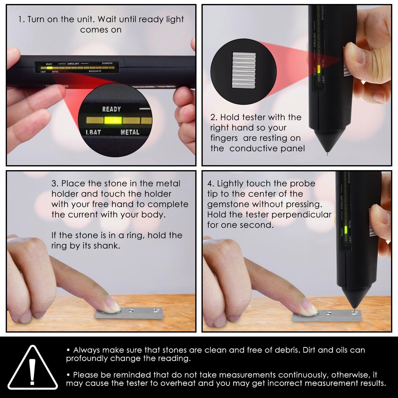 Professional Diamond & Moissanite Tester Combo - High Accuracy Jewelry Detector with Audible/Visual Alarms - Gemstone Testing Tool for Jewelers, Pawn Shops & Gemologists - Perfect for Authentication at Home, Stores or Auctions