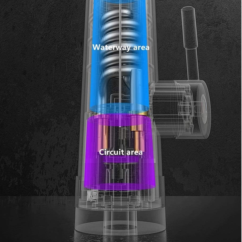 Instant Tankless Electric Hot Water Heater Faucet with LED Digital Display - Fast Heating Tap for Kitchen & Bathroom, White - Perfect for Washing, Cooking, and Cleaning
